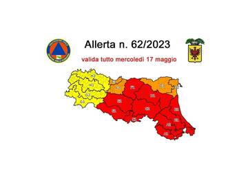 Allerta rossa per mercoledì 17 maggio
