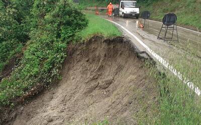 Frana lungo SP 70 "via Prugno"