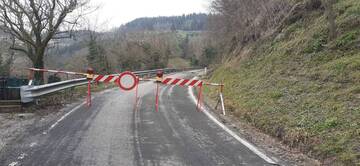 Frana sulla strada provinciale "Valletta-Zattaglia" a Brisighella