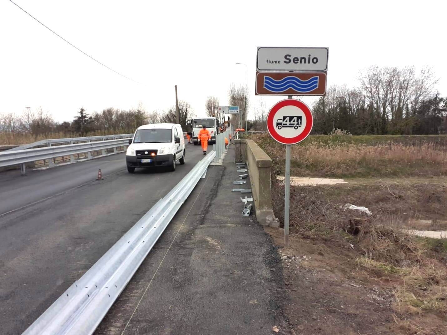 Lavori ponte del fiume Senio