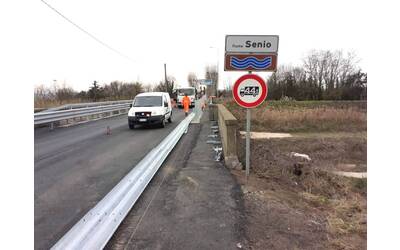 Lavori ponte del fiume Senio
