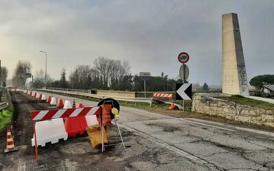 lavori ponte fiume Senio sp 253