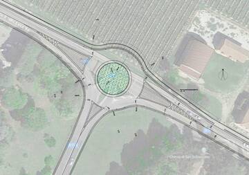 Realizzazione di una rotonda sulla SP 306 Casolana all'intersezione con la statale via Emilia