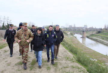 Sopralluogo del commissario alla ricostruzione post alluvione Figliuolo in Bassa Romagna